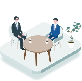 経営者との聴き取り、経営者からの方針説明など